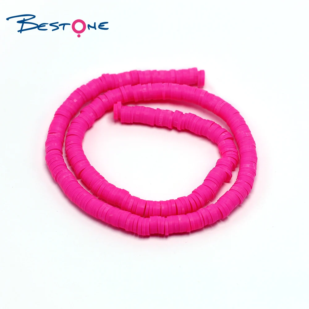  Wholesale Rainbow Mix Polymer Clay Bracelet Beads Boho Heishi Disc for Jewelry Making 6mm