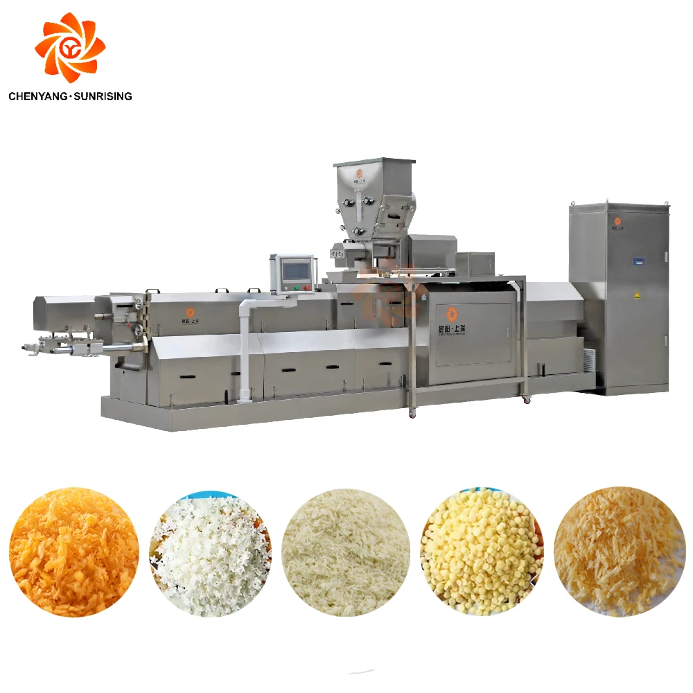 Automatic production line extruder 100-500kg/h panko bread crumb making machine