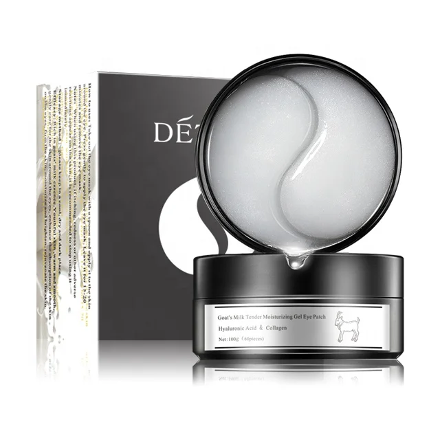 Oem Hydrating Collagen Anti puffiness white jade Organic Anti Aging dark circle removal hydrogel milk eye mask