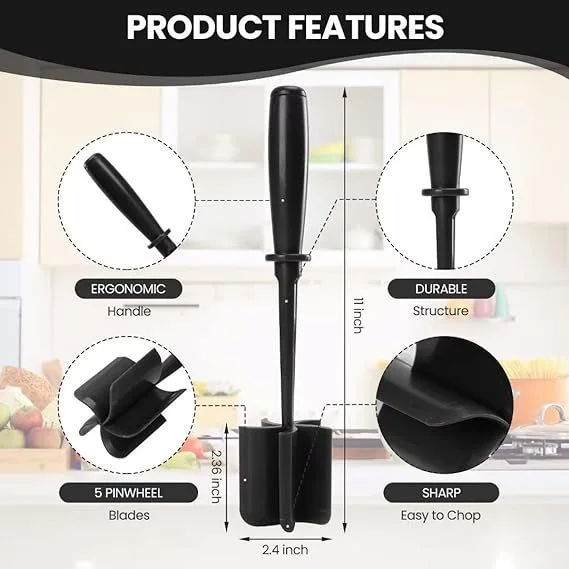 Wholesale Non Stick Mix Chopper Heat Resistant Nylon Manual Ground Beef Meat Food Chopper
