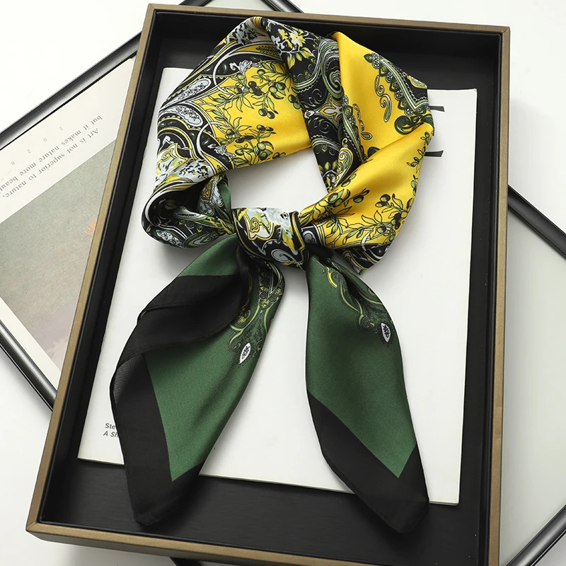 Shipping Korean Uruguay Kurdish silk scarf Corner Monochrome 70*70cm Hijab scarves