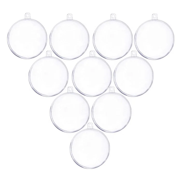 50mm Plastic Mini Ornament Transparent Christmas Ball Plastic Christmas Decoration Supplies