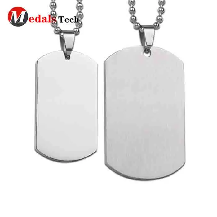 Cheap aluminum stainless steel sublimation blank metal dog tag