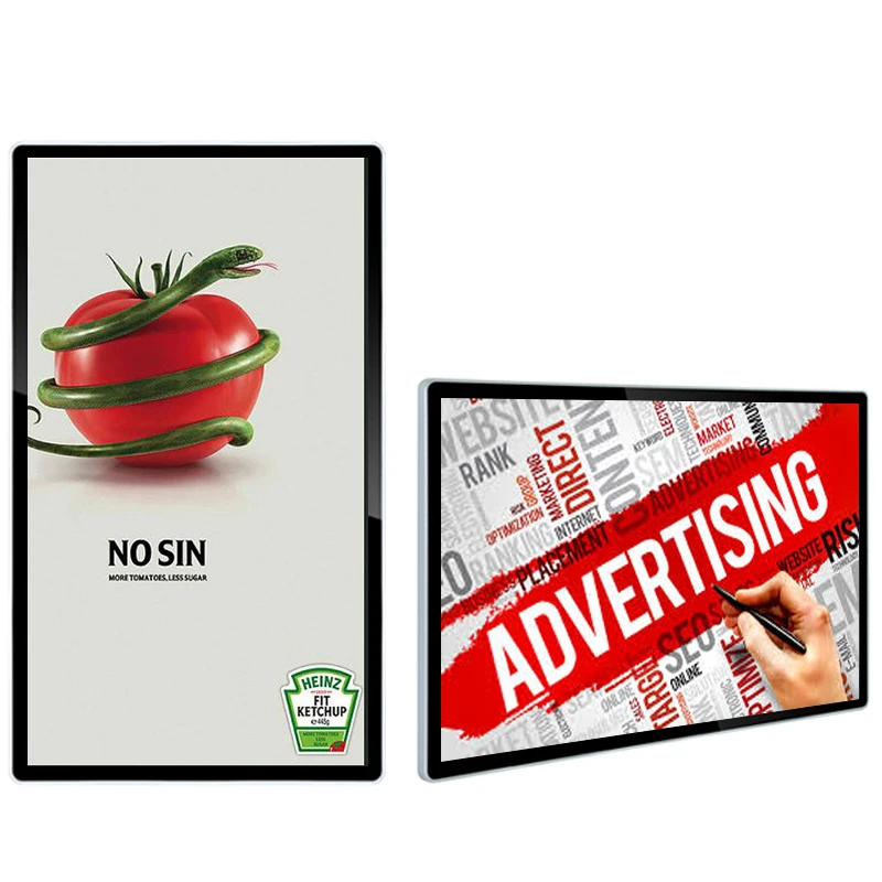 
Slim Indoor Wall Mount LCD Digital Signage Flat Screen TV for Advertising 