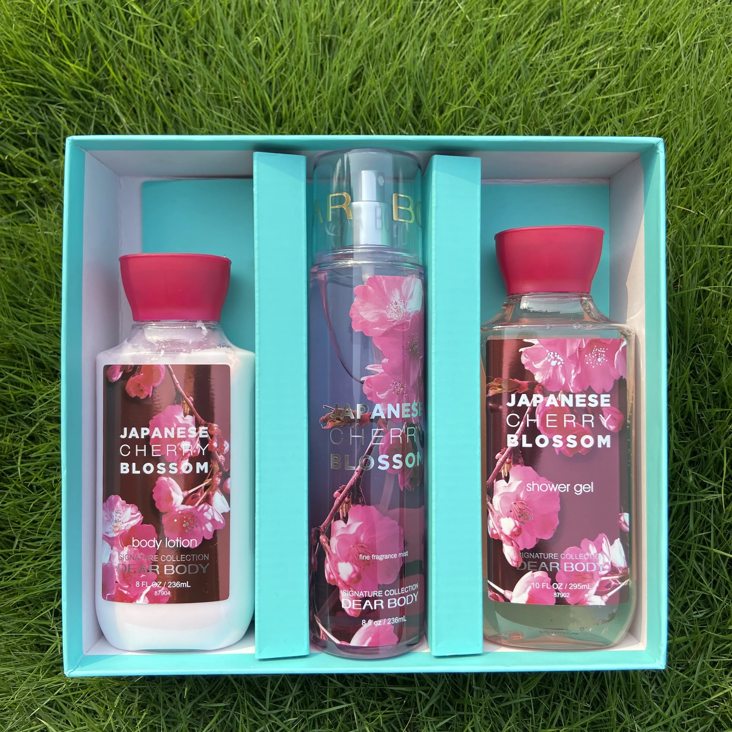 OEM Private Label Luxury High Quality  Nature Organic Body Wash Body Lotion fine fragrance mist  Bath Gift Set