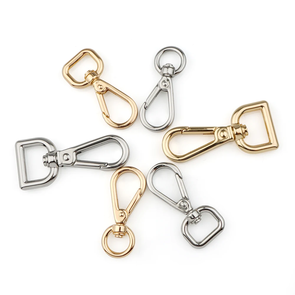 High Quality Bag Accessories Custom Metal Swivel Spring Snap Hook for Handbag, Black Metal Hook Snaps Buckle for Strap Backpack