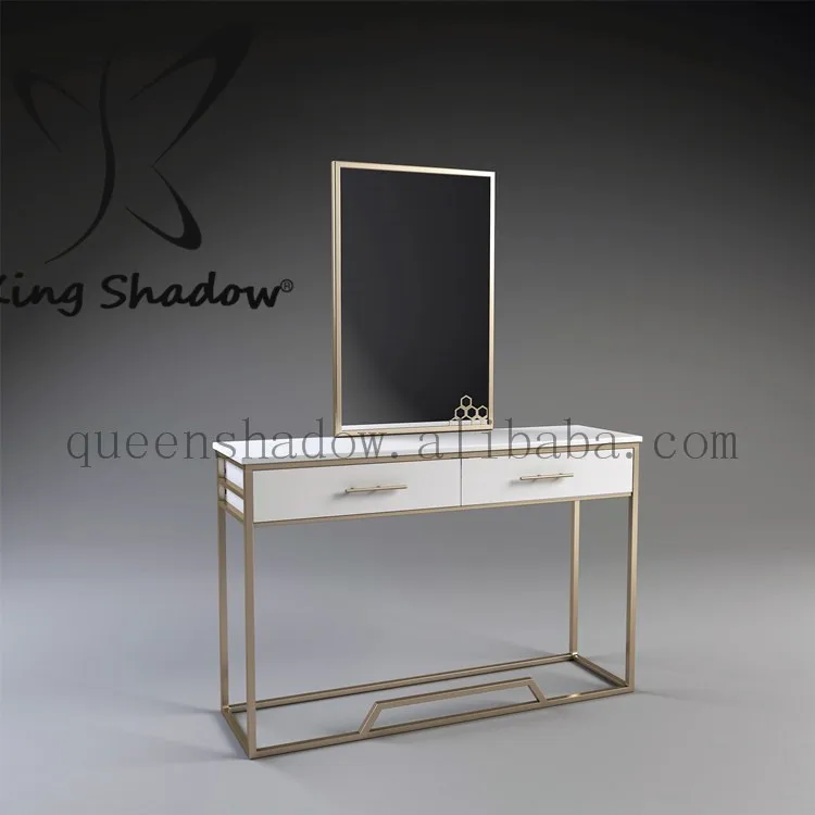 Kingshadow single styling salon barber mirror led salon work stations barber station for sale