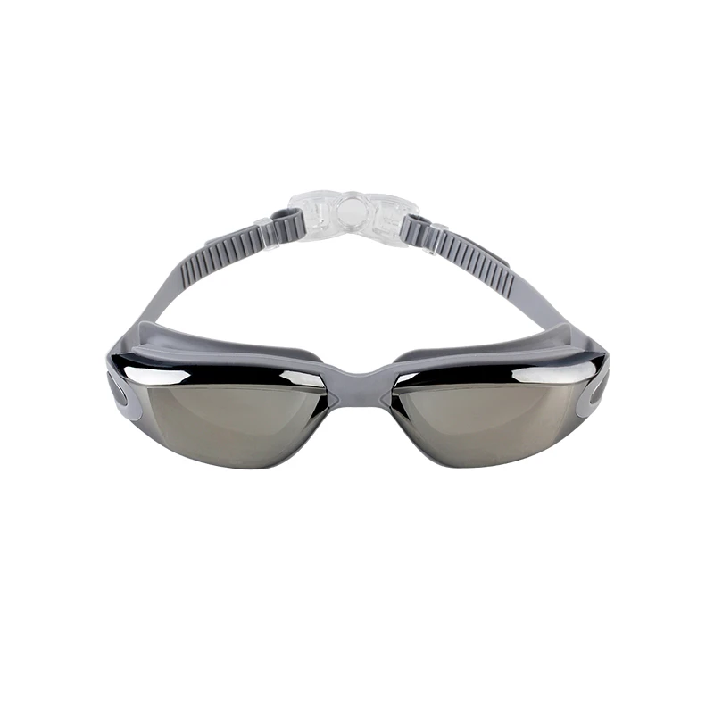 wholesale custom design silicone adult goggles swimming big frame PC lens anti fog men swim goggles