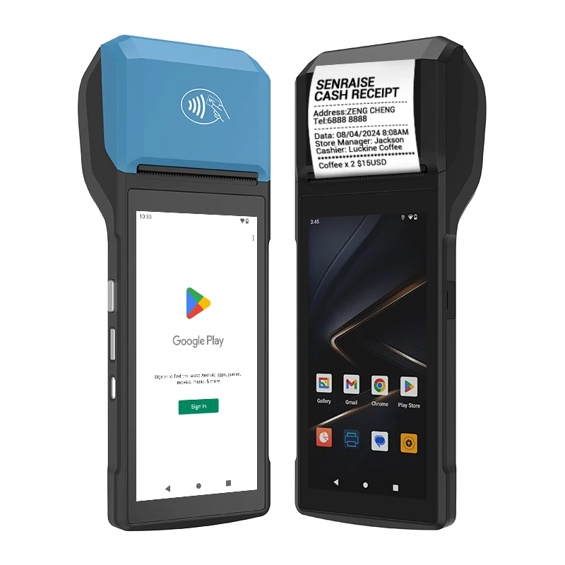 Android 13 0 14 4G мобильный портативный все в одном Pos терминал машина с принтером сенсорный экран точки продажи системы