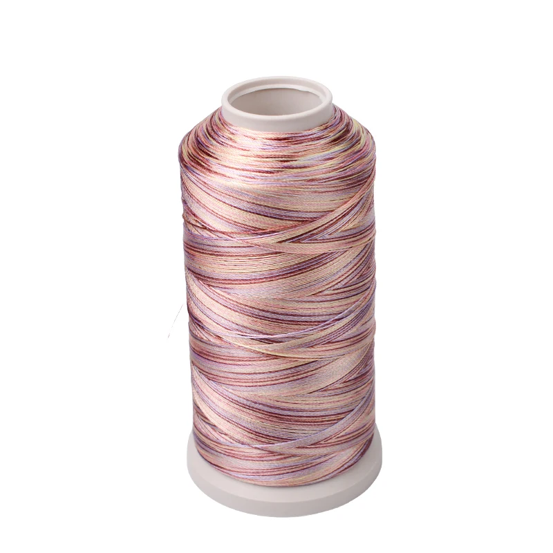 
LONGJIE 9 colors 210D rainbow polyester thread for weaving crafts and tassel 