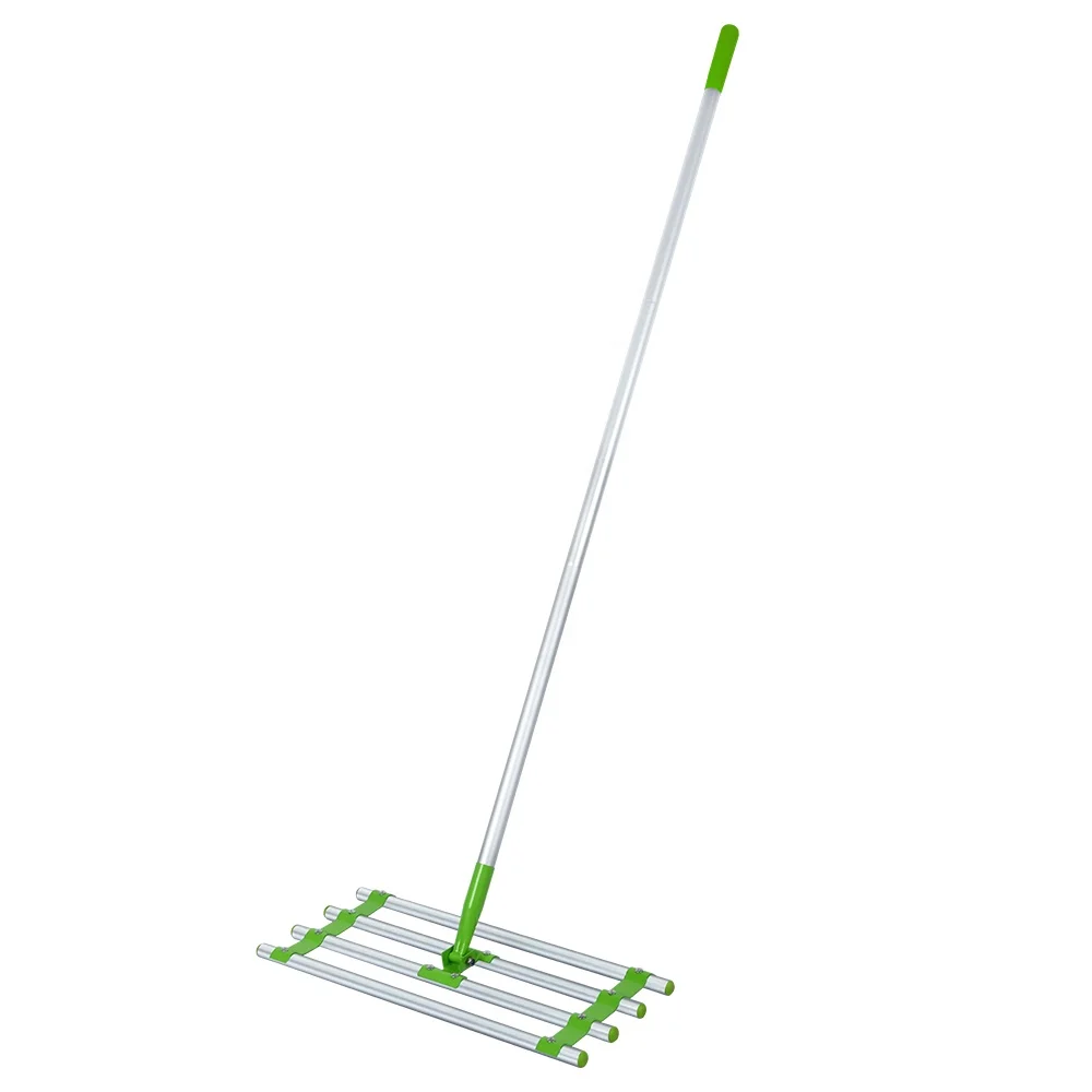 VERTAK 24 inch Tine Aluminum Garden Lawn Leveling Rake Manual Farm Soil Spreader