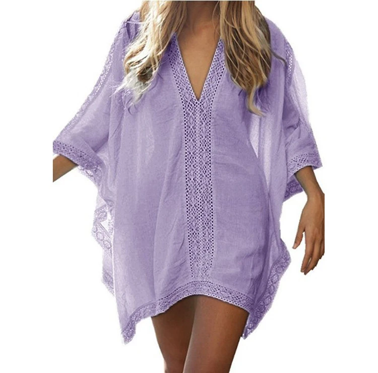 Beach Cover Up Dress Women Lace Bathing Suit Swimsuit Cover Ups Summer Beach Wear Tops Kaftan Tunic Bikini Cover Ups