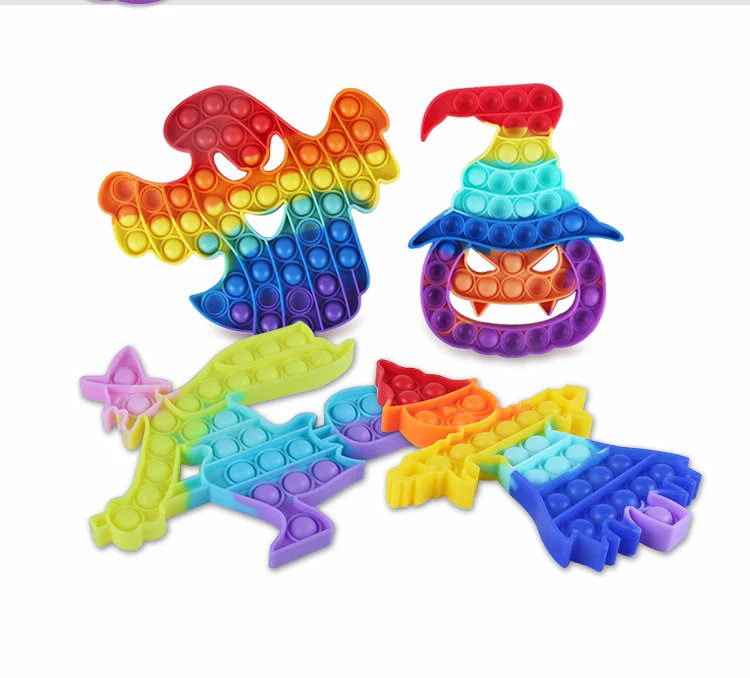 Halloween pop Fidget Toy, Pure Compression Silicone Push Pop Bubble Fidget Sensory Toy