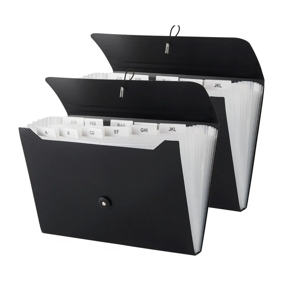 Best Selling Premium PVC Accordion File Organizer Sleek 7-Pocket Expanding File Folder Sleek Filing Folders for Document Storage