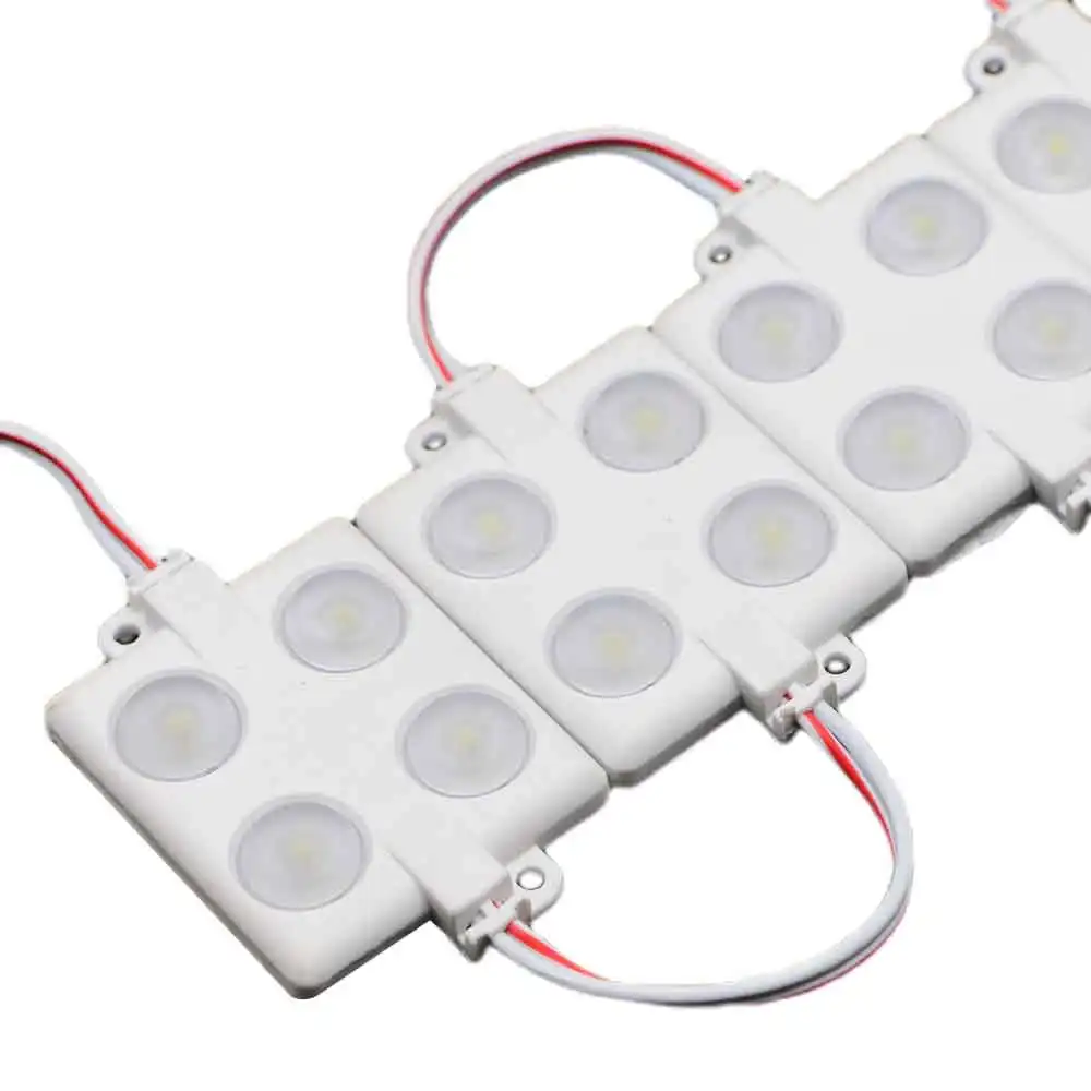 DC 12V 2 ватт 4 чип Объектив SMD 2835 Белый светодиодный модуль для письма