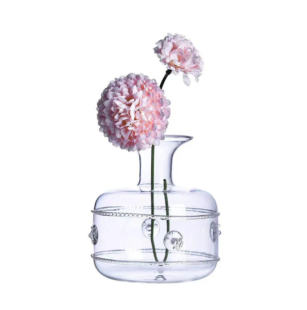 Wholesale Ins Glass Flower Vase Hand Blown Small Glass Vase Hydroponics Glass Bottle Tabletop Centerpiece Home Decoration