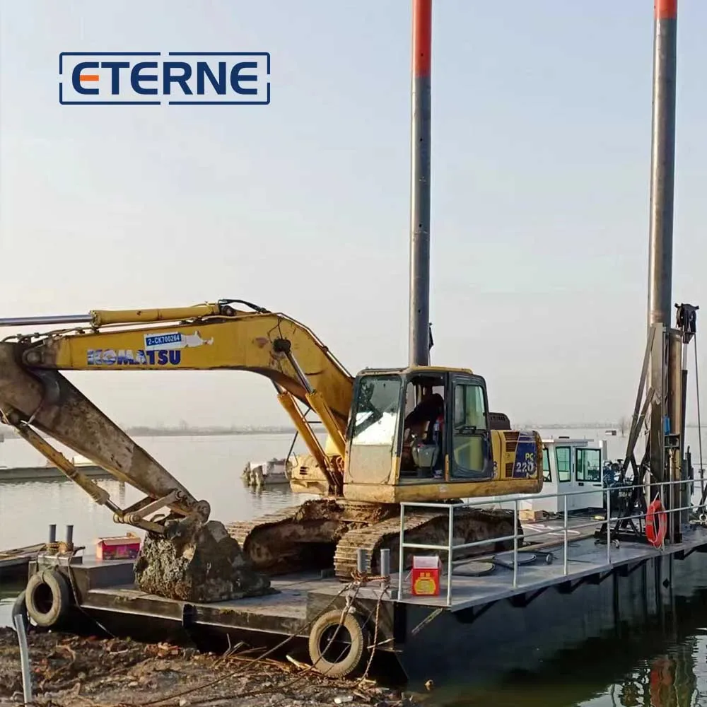 Excavator Dredger Excavator Dredging Barge Excavator Dredging Pontoons