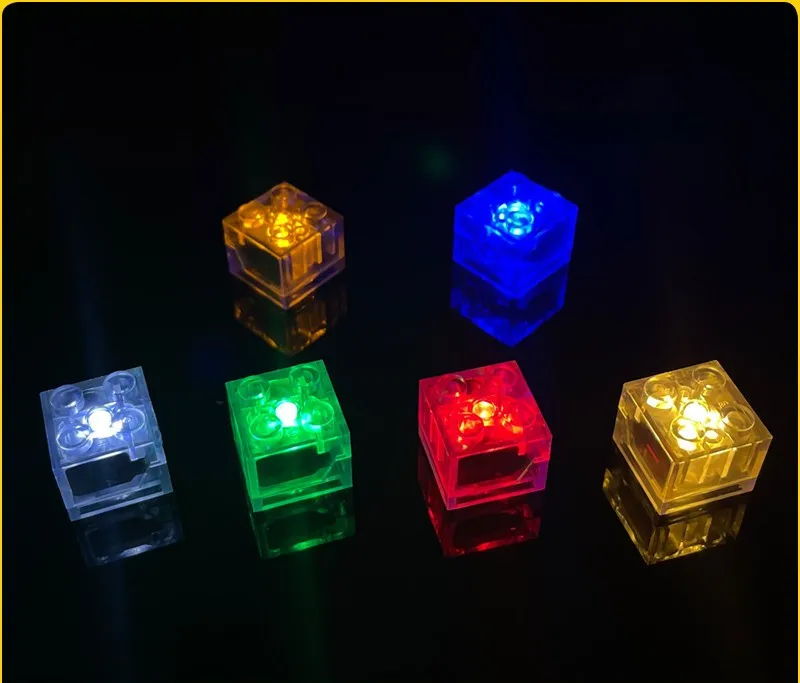 Color LED double flash Building block brick Compatible with building block parts 2*2 dots brick Block