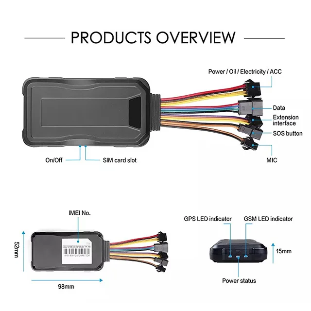 3G Concox jimi tracksolid vehicle gps tracker GT06E with relay kit