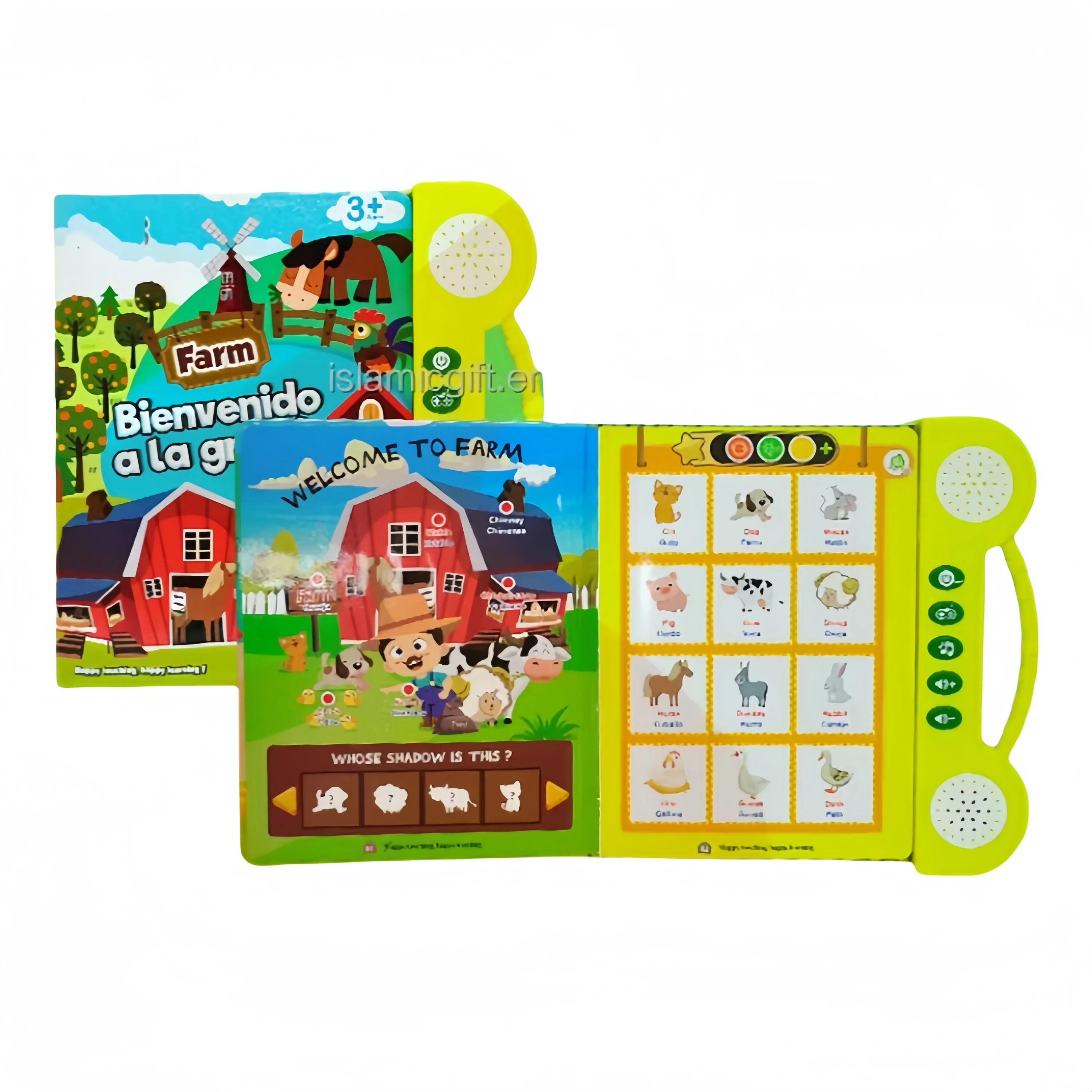 Kids Interactive Spanish English Sound Book Abc Learning Talking Board Book Printing