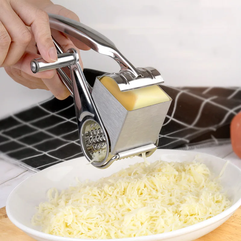 Manual Stainless Steel Cheese Slicer Hand Crank Grater Chis Graterfor Ginger Lemon Garlic Nutmeg Chocolate Grating Shredder