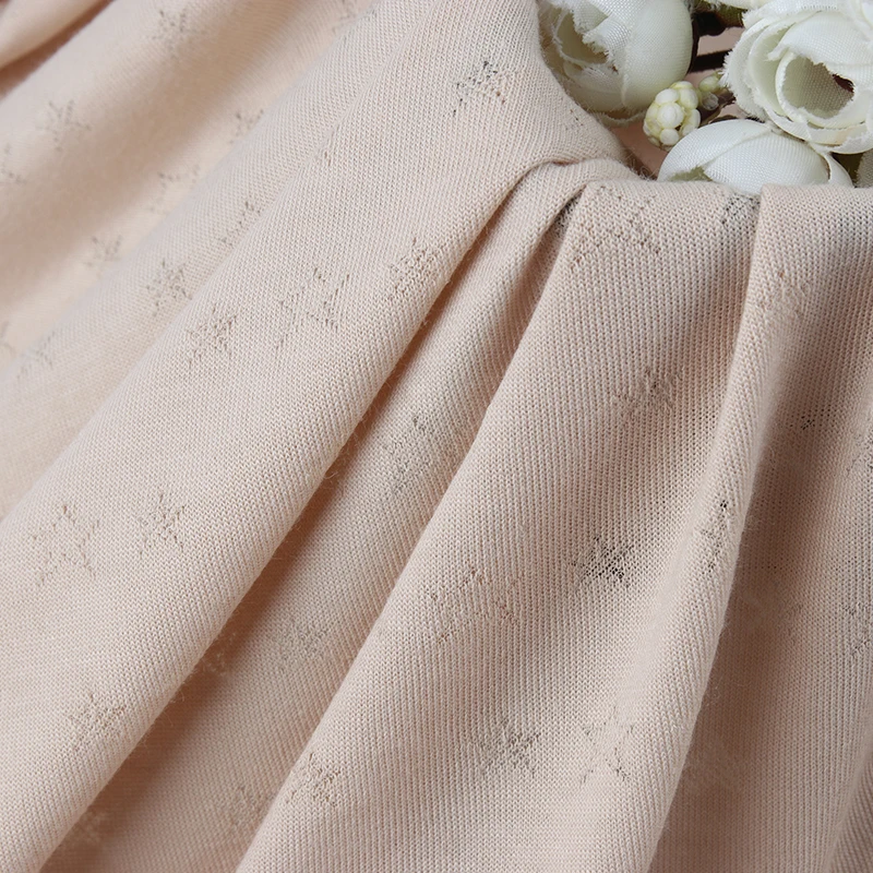 40S 150GSM Jacquard Stretch 40% Modal 37% Cotton 23% Spandex Fabric For Clothing Summer T-Shirt