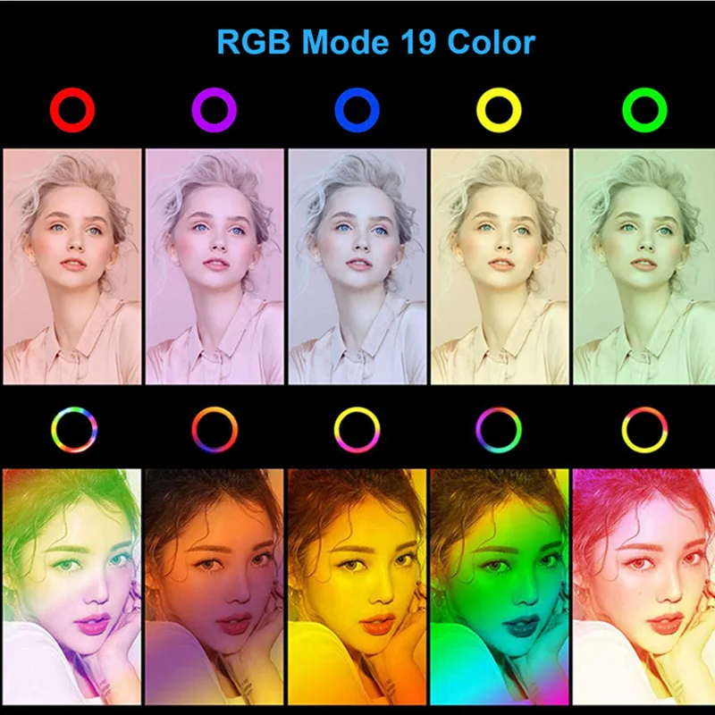  Набор для фотосъемки светодиодная подсветка RGB кольцевой светильник селфи микрофон с микрофоном YouTube Tik