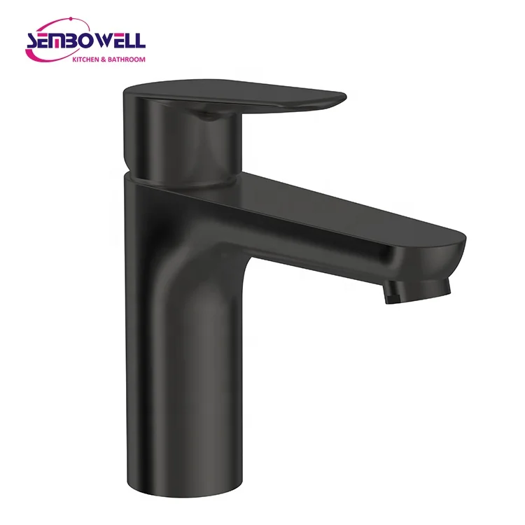 New Design Basin Mixer Matte Black Finish Basin Faucet Mixer Tap Hot and Cold Wash Basin Mixer Tap Faucet Bathroom