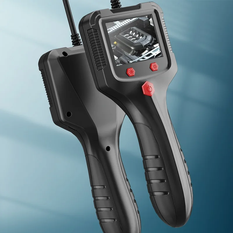 New breakthrough 50meters borescope rigid industrial endoscope camera 2.4 inch screen pipe inspection video endoscope camera