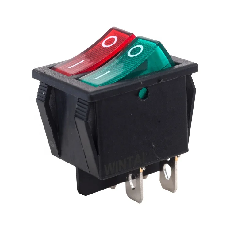 Wintai-tech KCD6 12v rocker switch with led blue led toggle switch 12 volt illuminated rocker switch