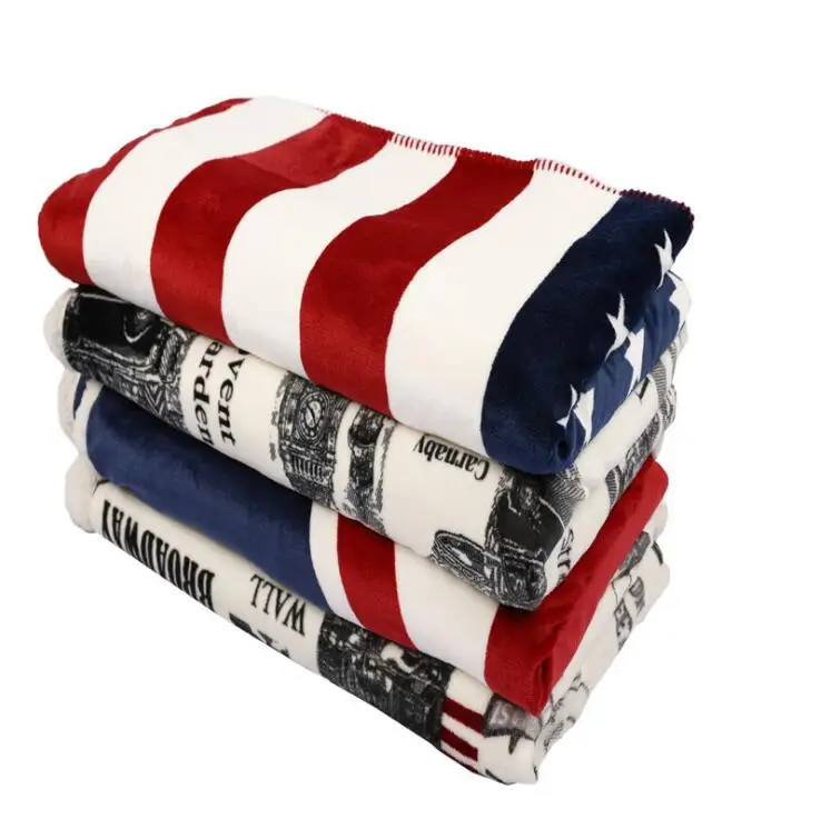3D цифровая печать Юнион Джек национальные флаги фланелевое одеяло утолщенный диван Двухслойное одеяло