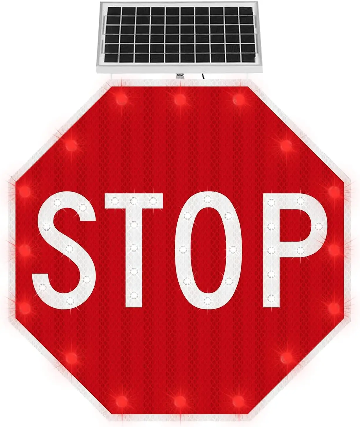 Solar Powered Warning light Road Safety Solar barricade Sign Blinking Light Warning Signal Led Traffic Stop Sign