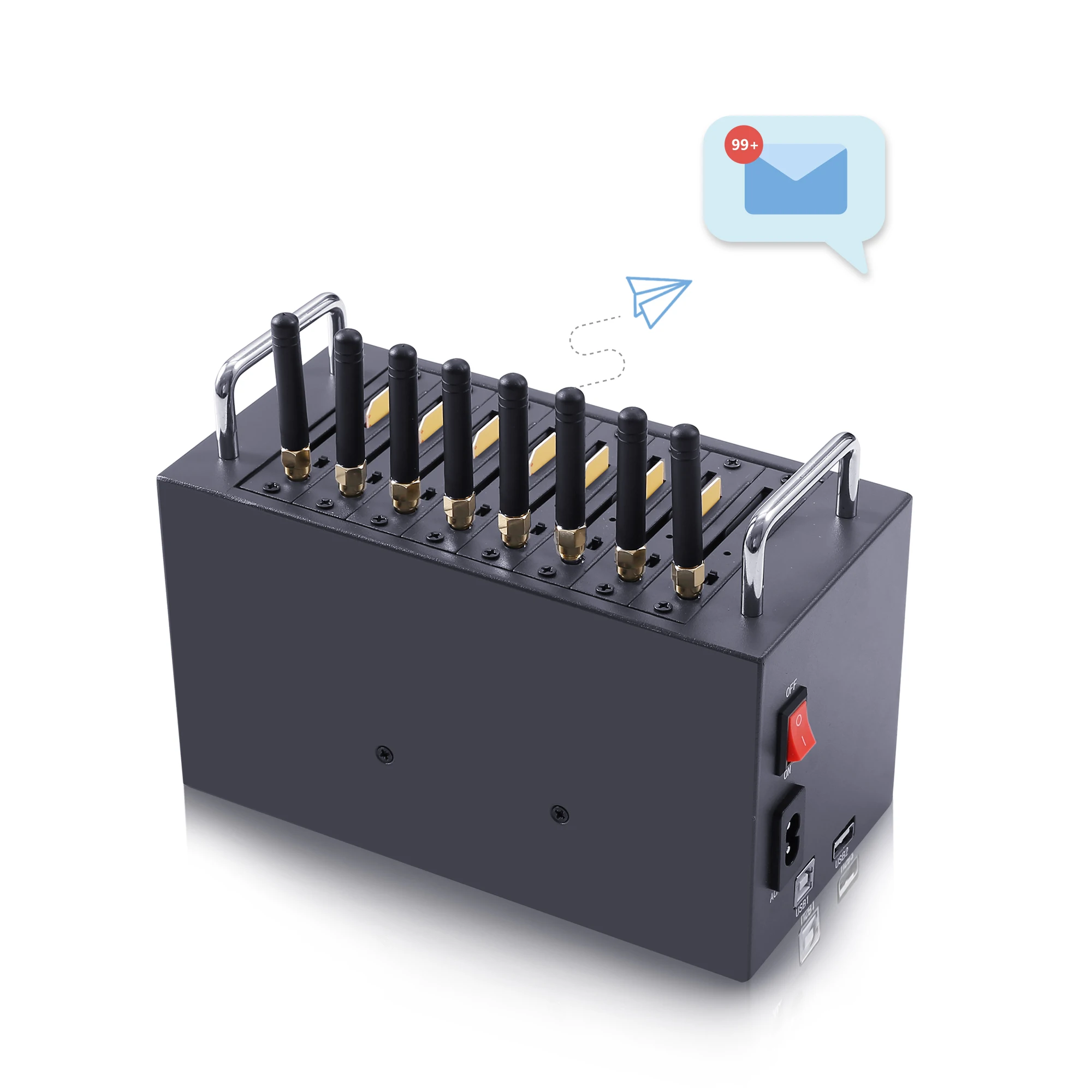 Skyline voip products 4G 8 channels gsm gateway 8 gsm sim box bulk sms modem