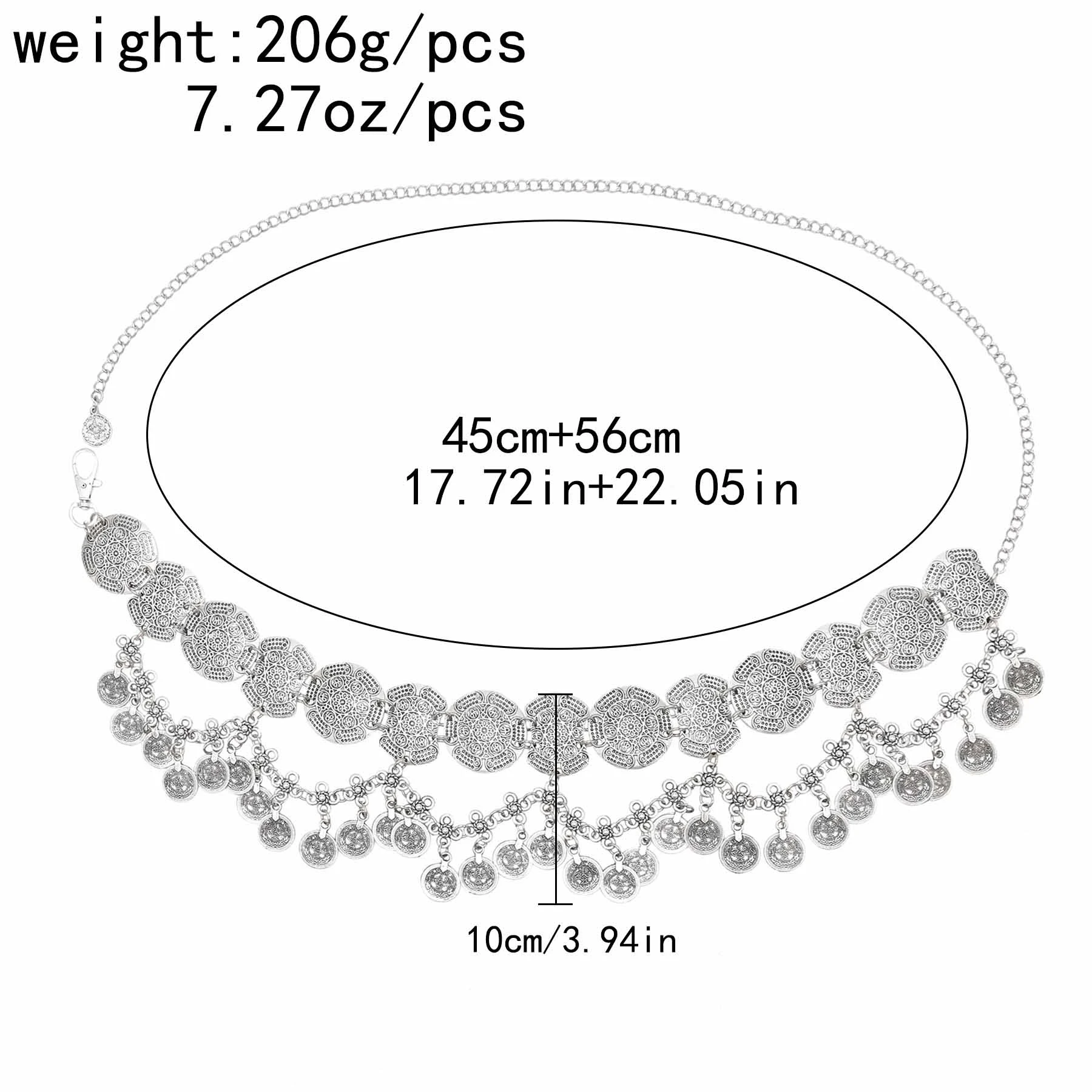 Vintage Style Turkish Gypsy Silver Plated Alloy Coin sexy waist chain,bohemian body jewelry,turkish jewelry