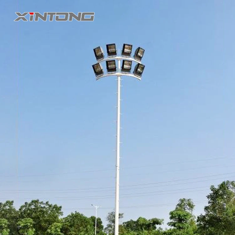 tennis court light poles 20m high mast pole flood lighting poles