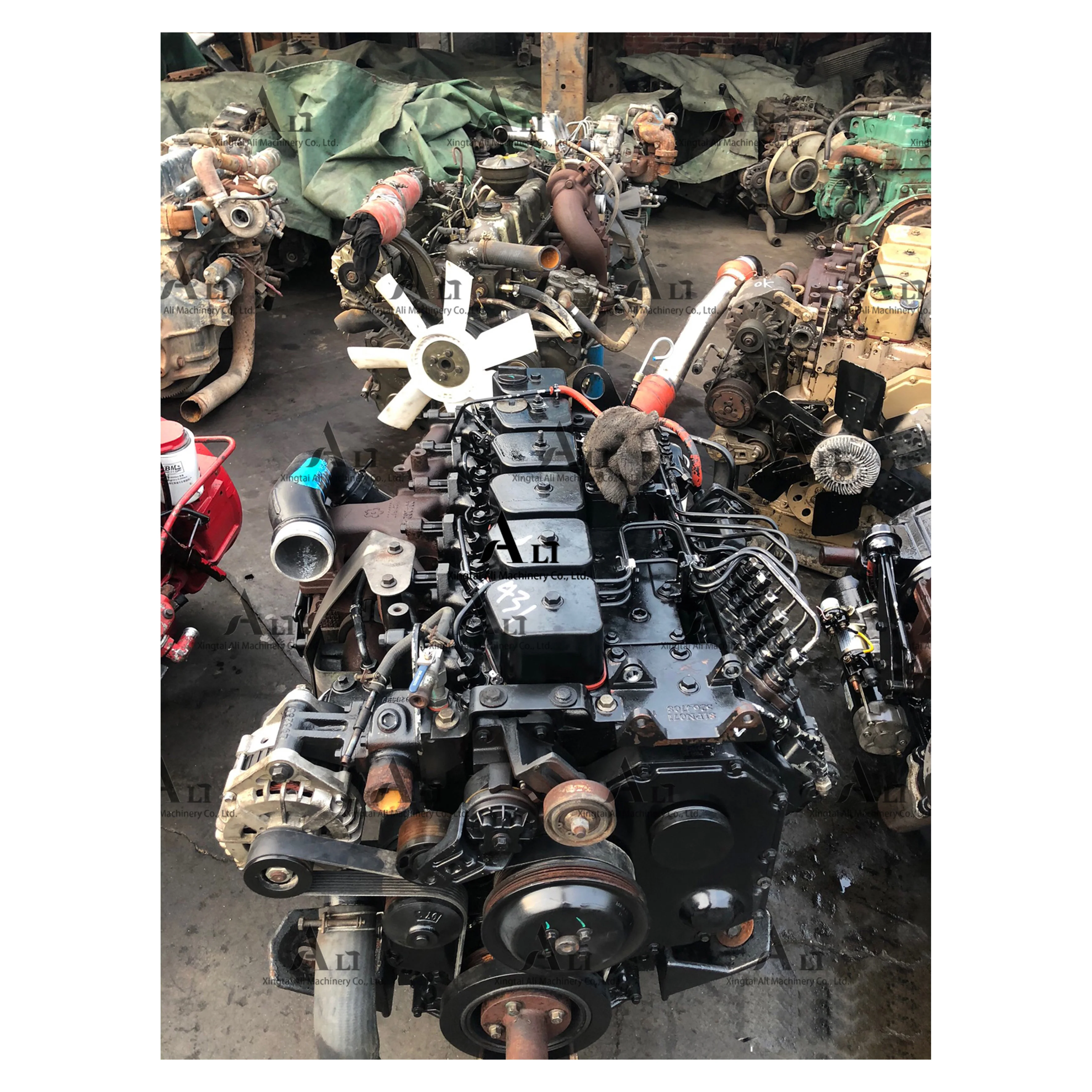 Original used engine 4BT 4 cylinder Second hand engine Large pump For Cum mins Trucks IN Stock