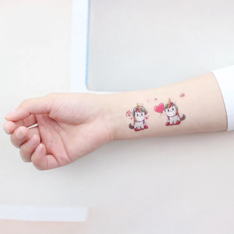 Nicro New Products Party Decoration Rainbow Kid Glitter Tattoos Stickers Unicorn Party Favors