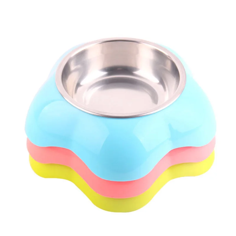 Stainless Cat Bowls Pet Steel Bowl Set Food Water Bowl for Dogs and Cats Anti-skid Cats Supplies