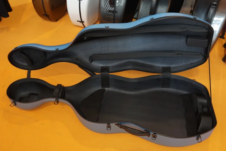 Grind arenaceous blue carbon fiber cello case 4/4 cello case carbon fiber cello hard case 3.6kg