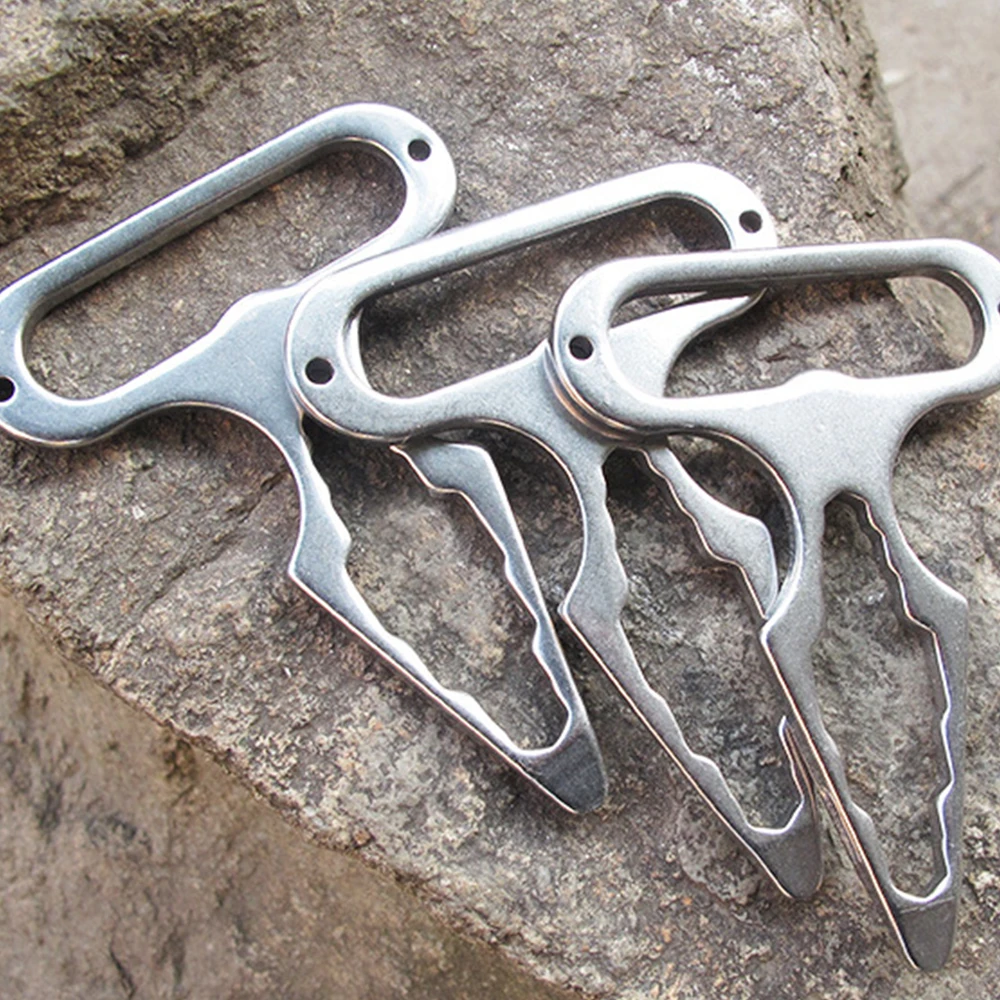 Camping Equipment Pocket Multifunction Survival Hand Tools  Keychain Wrench Stainless SteelMultifunction Pocket Tool