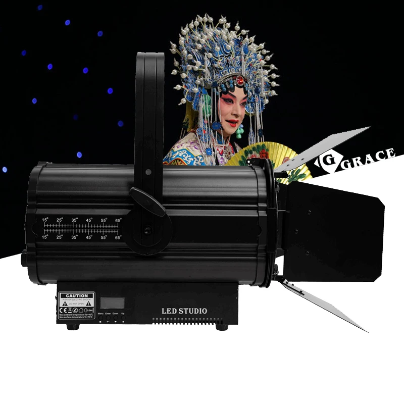 Igracelite 200W LED Fresnel Lens Studio Light Electric Zoom Stage Spotlight Theater Lighting