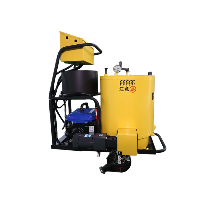 Road repair road small asphalt filling mechanical heating type 60 liter hand push trailer filling machine