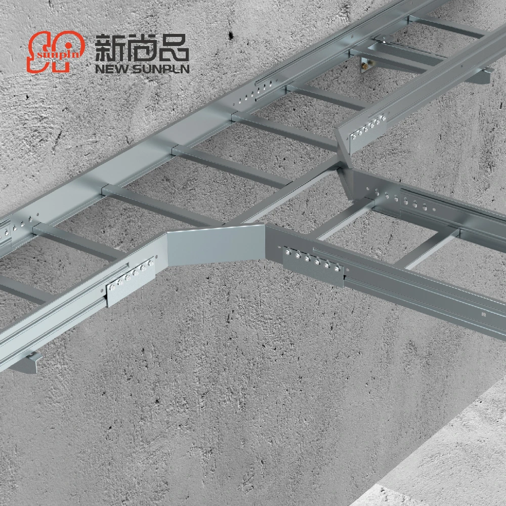 600x100mm 5mm Q235 steel galvanized stainless steel ladder cable tray price list perforated aluminum black tee cross accessories