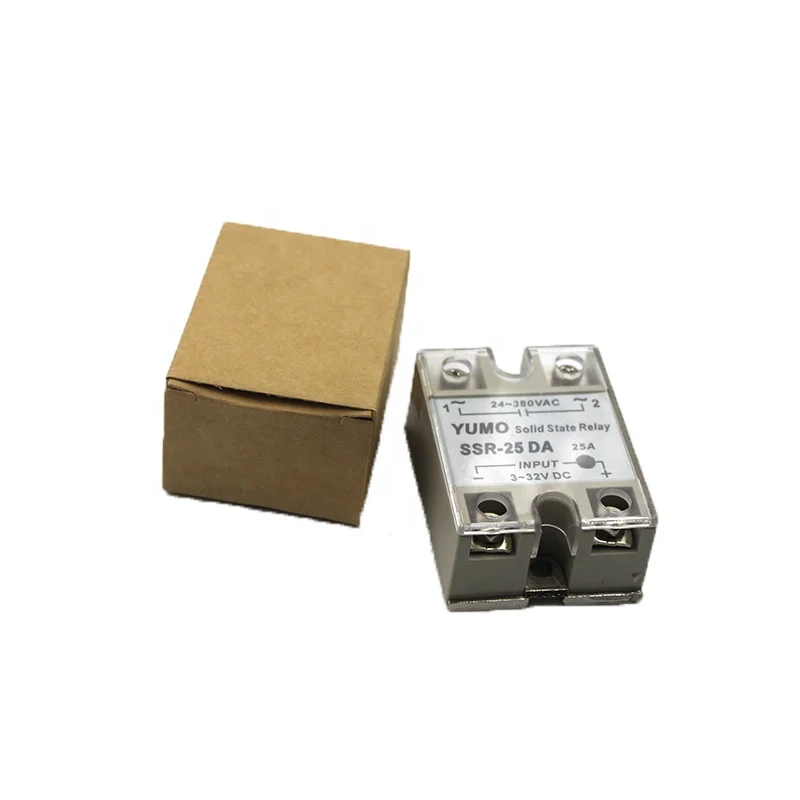 
SSR-25DA AC24-380V 25A Load current Solid State Relay DC to AC single phase ssr 