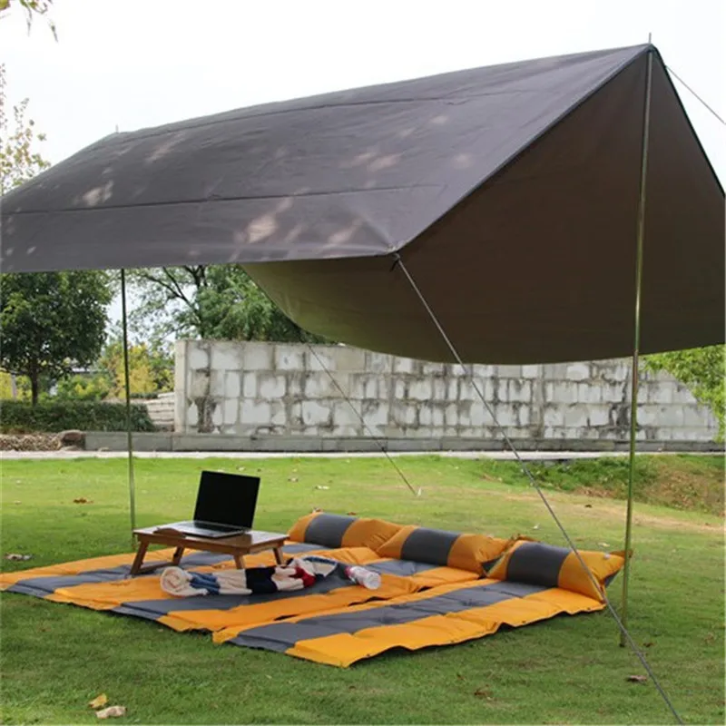 Тент брезентовый водонепроницаемый с защитой от УФ-лучей, тент для кемпинга, рыбалки, пляжа, пикника
