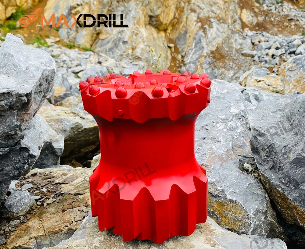 Maxdrill Factory Price Top Hammer GT60 115mm Flat Face Retrac Skirt 15 Tips Carbide Button bit for Quarry, Mining, Construction