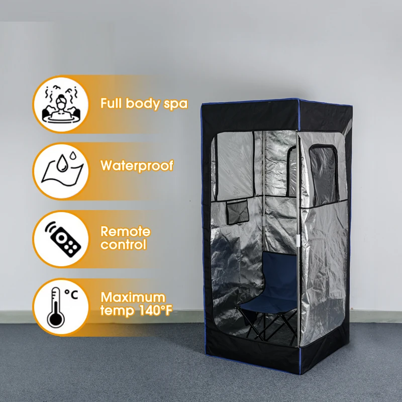 Wet Sauna Room SPA Whole Body Steam Sauna Tent 1 Person Wet Steam Home Use Portable Full Body Sauna Box