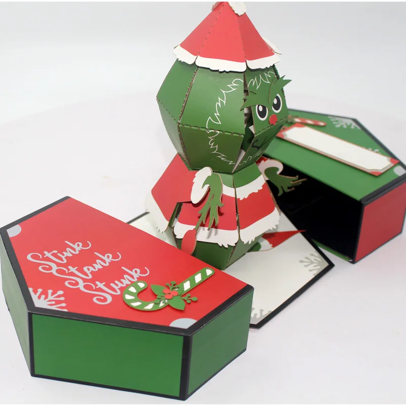 Latest designs for holiday greeting cards Stereo with sound and light creative Birthday Christmas Halloween Wedding cards