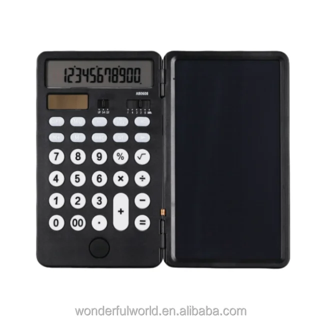 Factory hot sale custom logo 12 digit 0608 drawing pad electronic digital desktop writing calculator for school office