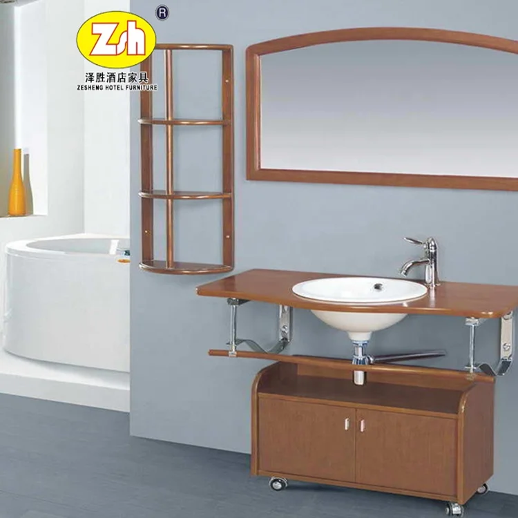 Modern vanity mirror wood hotel bathroom cabinet Z-E211